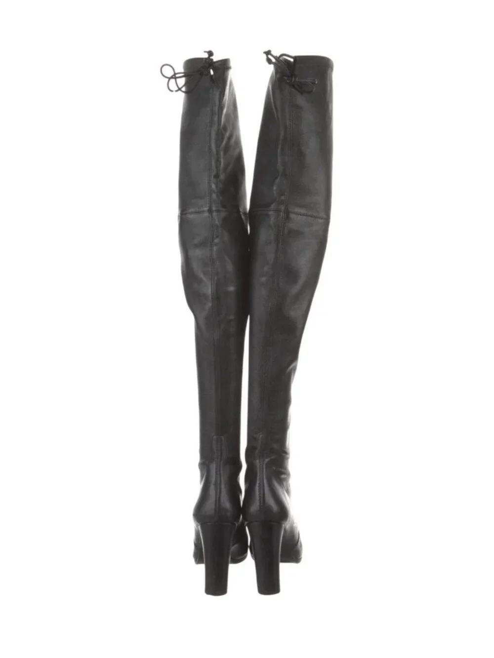 Stuart Weitzman Womens Over Knee Boots Size 7 Black Leather Old Money Designer